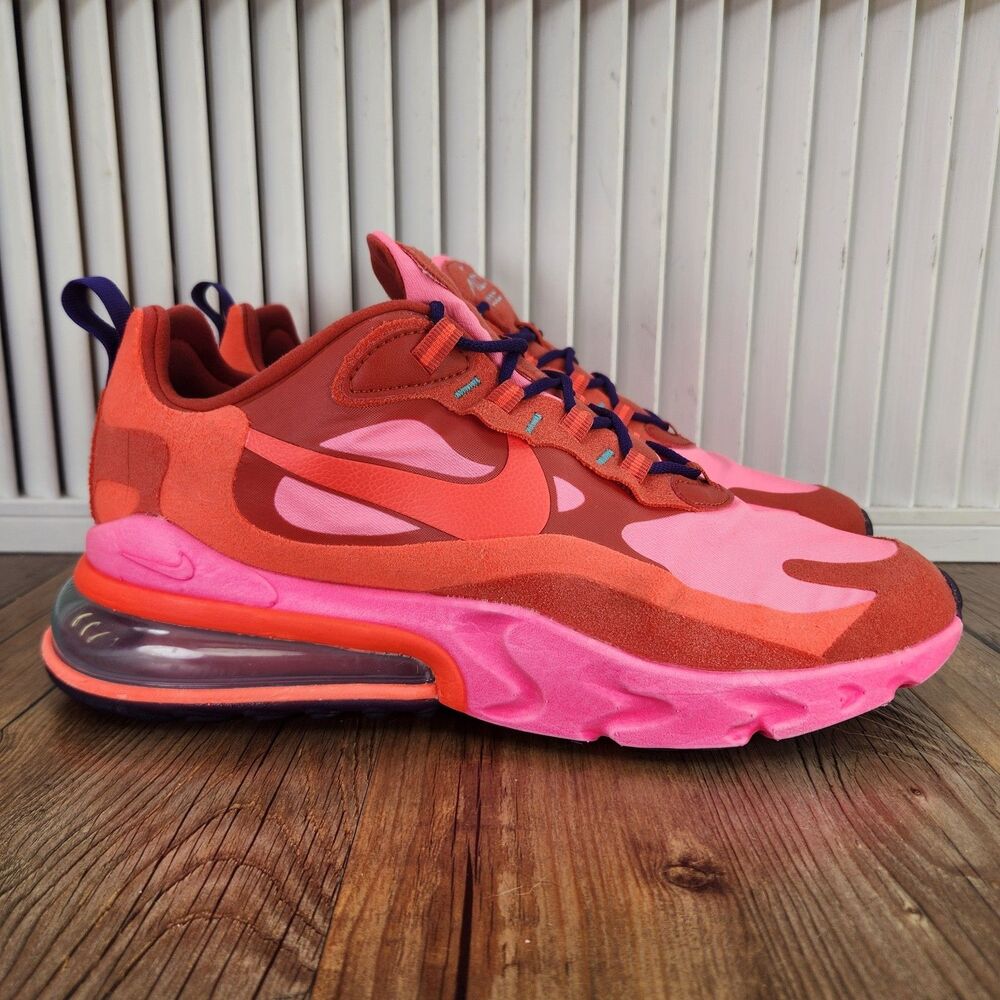 Nike Air Max 270 React Athletic Shoes Mens Size 10 Mystic Red Crimson AO4971-600